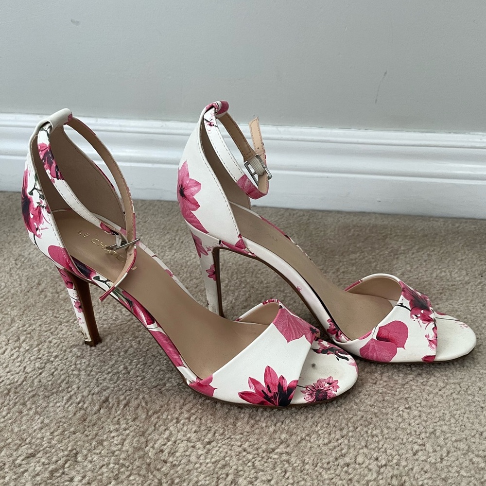 Floral High Heel Sandals size 7